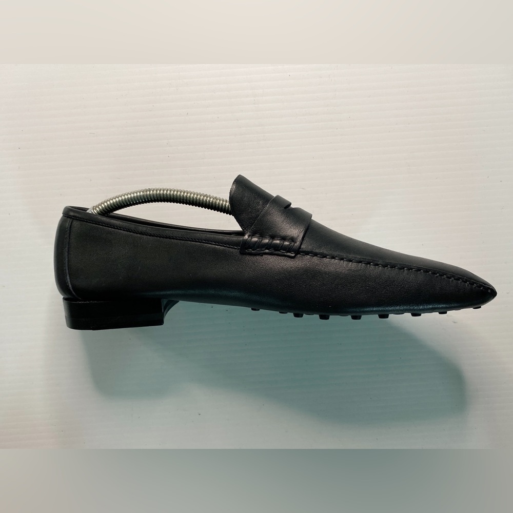 Yves Saint Laurent Black Leather Loafers - Picture 9 of 11